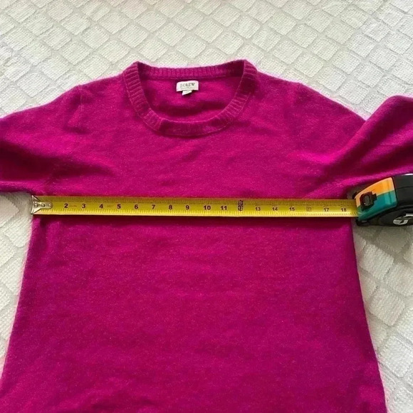 J Crew Hot Pink Wool Knit Crew Neck Womens Sweater sz M - Picture 8 of 11